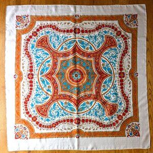 Fashion FLORAL Multicolor Hand Rolled Thai 100% Silk Square Scarf 36"x36"